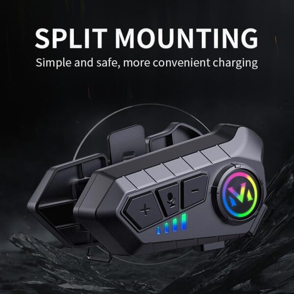 Auricular para casco Bluetooth IPX6 V10 - Image 5
