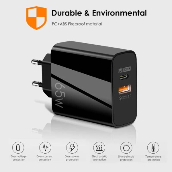 Cargador Celular 65w Carga Rapida Pared - Image 5